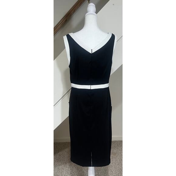 NWT Connected Apparel Black And White Dress Sleeveless Pockets 10 - Picture 2 of 10